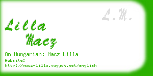 lilla macz business card